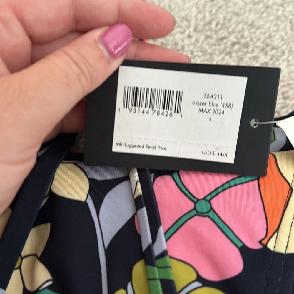 HP π«Άπ» NWT Kate spade blazer blue one piece swimsuit - Picture 8 of 8